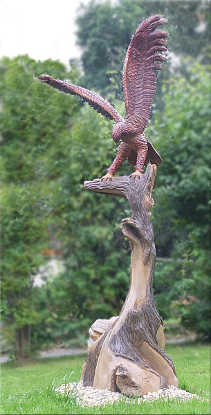  eagle steinadler  motors�genkunst kettens�ge schnitzen jochen adam holzwerker