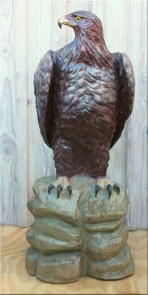  eagle steinadler  motors�genkunst kettens�ge schnitzen jochen adam holzwerker