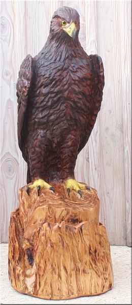 steinadler adler eagle  motors�ge kettens�ge schnitzen jochen adam holzwerker