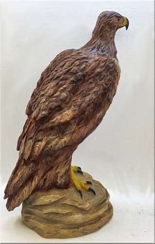 steinadler adler eagle  motors�ge kettens�ge schnitzen jochen adam holzwerker