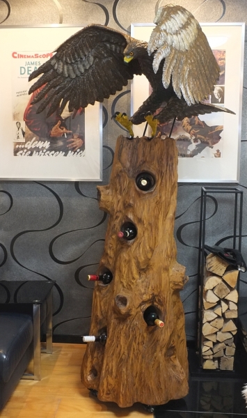 steinadler weinregal lifesize adler eagle  motors�ge kettens�ge schnitzen jochen adam holzwerker