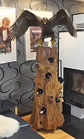 steinadler weinregal lifesize adler eagle  motors�ge kettens�ge schnitzen jochen adam holzwerker