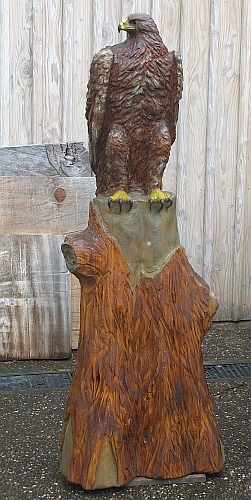 steinadler  lifesize adler eagle  motors�ge kettens�ge schnitzen jochen adam holzwerker