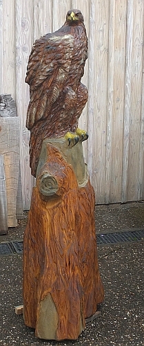 steinadler  lifesize adler eagle  motors�ge kettens�ge schnitzen jochen adam holzwerker