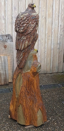 steinadler  lifesize adler eagle  motors�ge kettens�ge schnitzen jochen adam holzwerker