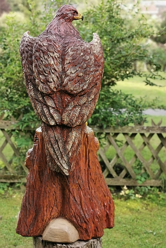 steinadler  lifesize adler eagle  motors�ge kettens�ge schnitzen jochen adam holzwerker