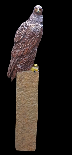 steinadler  lifesize adler eagle  motors�ge kettens�ge schnitzen jochen adam holzwerker