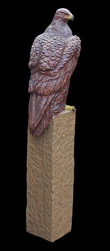 steinadler  lifesize adler eagle  motors�ge kettens�ge schnitzen jochen adam holzwerker