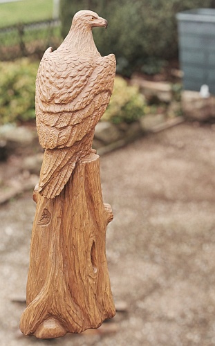 steinadler  lifesize adler eagle  motors�ge kettens�ge schnitzen jochen adam holzwerker