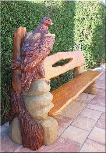 adler bank eaglebank schnitzen motors�ge kettens�gen holz garten jochen adam holzwerker