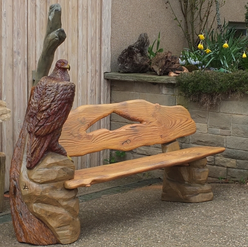 adler bank eaglebank schnitzen motors�ge kettens�gen holz garten jochen adam holzwerker