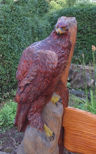 adler bank eaglebank schnitzen motors�ge kettens�gen holz garten jochen adam holzwerker