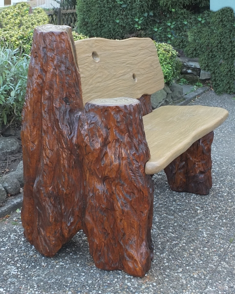 eiche bank eichebank schnitzen motors�ge kettens�gen holz garten jochen adam holzwerker