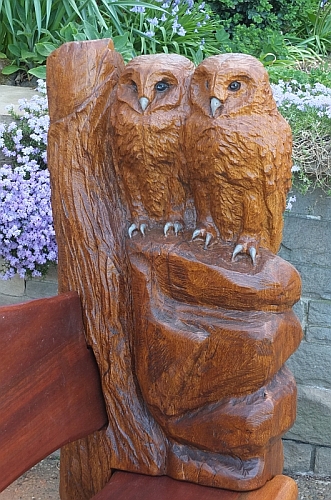 eiche bank eichebank schnitzen motors�ge kettens�gen holz garten jochen adam holzwerker