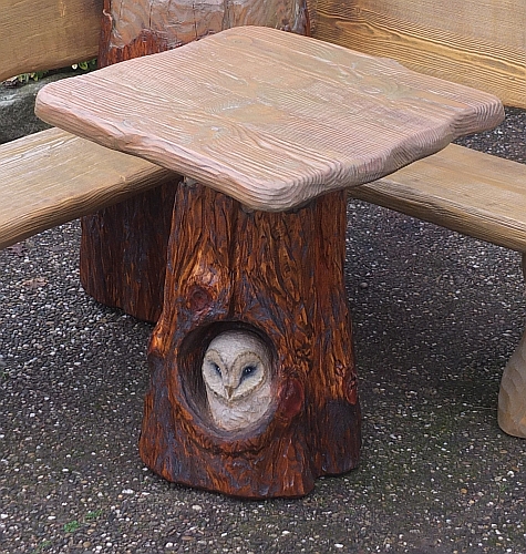 bank Eule Eckbank schnitzen motors�ge kettens�gen holz garten jochen adam holzwerker