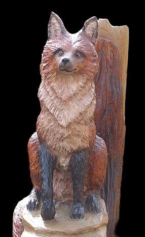 bank fuchs fuchsbank schnitzen motorsäge kettensägen holz garten jochen adam holzwerker