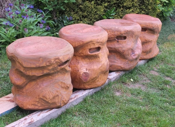 hocker stuhl bank holzsitz holz motors�ge kettensaege schnitzen