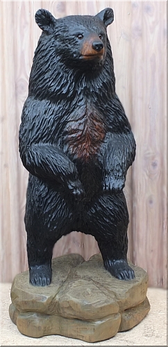 black bear schwarzb�r grizzly b�r bear motors�gen kettens�ge schnitzen holzwerker jochen adam