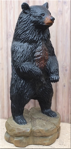 black bear schwarzb�r grizzly b�r bear motors�gen kettens�ge schnitzen holzwerker jochen adam