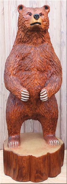 b�r bear grizzly motors�gen kettens�ge schnitzen holzwerker jochen adam