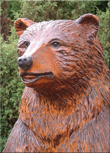 B�r holzwerker jochen Adam schnitzen mit der motors�ge