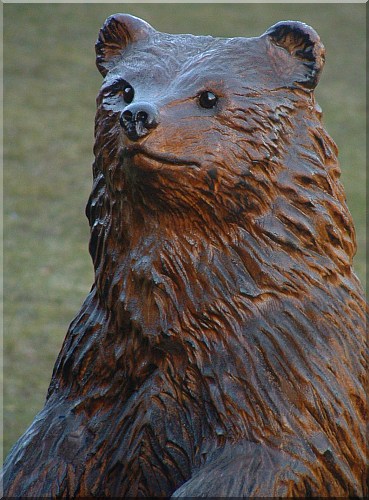 B�r holzwerker jochen Adam schnitzen mit der motors�ge