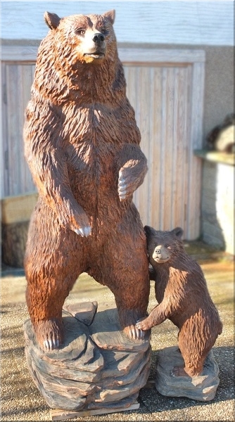  b�r,  bear, holz, kettens�ge, motors�ge, grizzly. jochen adam, chainsaw, schnitzen, carving