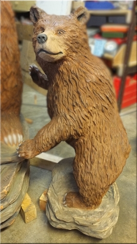  b�r,  bear, holz, kettens�ge, motors�ge, grizzly. jochen adam, chainsaw, schnitzen, carving