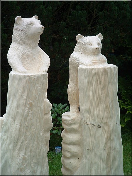 bett  b�r holzwerker jochen adam schnitzen mit der motors�ge