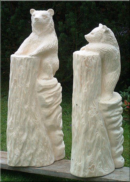 bett  b�r holzwerker jochen adam schnitzen mit der motors�ge