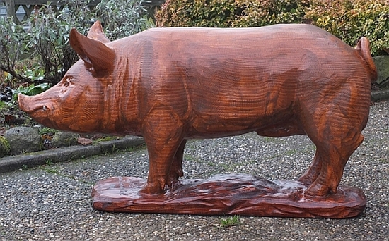 eber hauschwein holz jochen Adam holzwerker motors�ge kettens�ge schnitzea