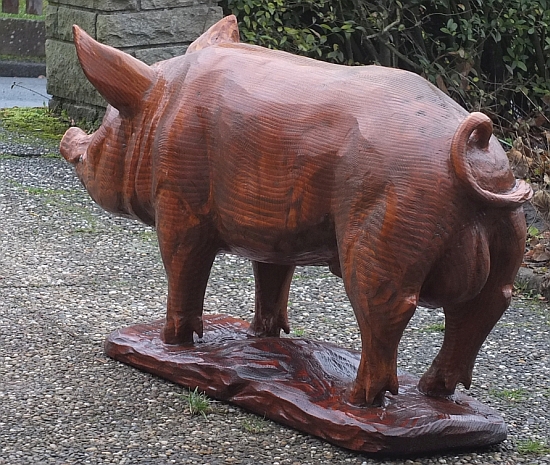 eber hausschwein  holz jochen Adam holzwerker motors�ge kettens�ge schnitzea