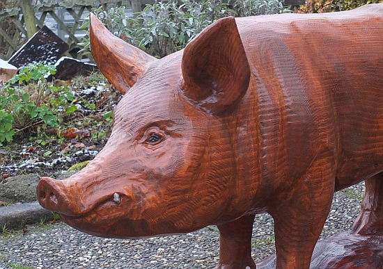 eber hausschwein  holz jochen Adam holzwerker motors�ge kettens�ge schnitzea