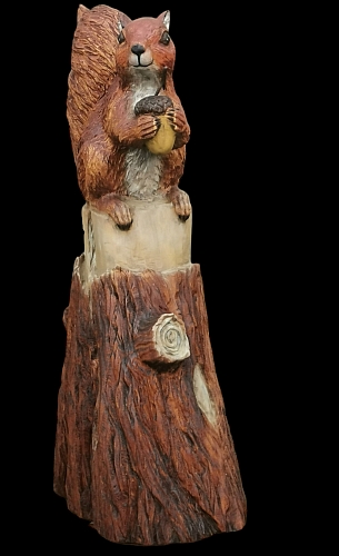 Eichh�rnchen holz motors�ge kettens�ge schnitzen kettes�genkunst motors�genkunst holzwerker