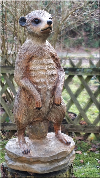 erdm�nnchen meerkat holz motors�ge kettens�gen holzwerker geschnitzt