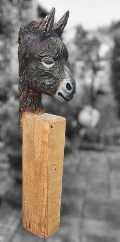 esel eselkopf donkey motors�genkunst kettens�genkunst schnitzen holzwerker jochen adam holz