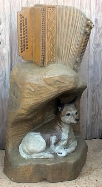 harmonika akkordeon jack russell terrier holz motors�ge kettens�ge schnitzen holzwerker jochen adam 