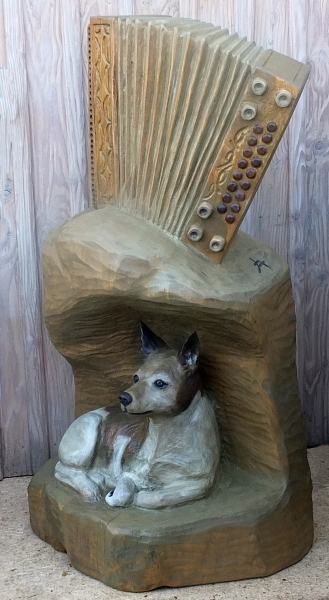 harmonika akkordeon jack russell terrier holz motors�ge kettens�ge schnitzen holzwerker jochen adam 