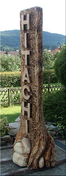 schild motors�ge kettens�ge schnitzen holzwerker hitachi