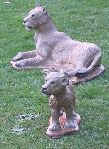 l�win l�we l�wenbaby   motors�ge kettens�ge schnitzen jochen adam holzwerker