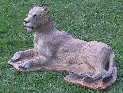 l�win l�we l�wenbaby   motors�ge kettens�ge schnitzen jochen adam holzwerker