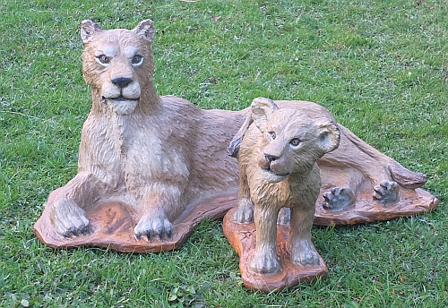 l�win l�we l�wenbaby   motors�ge kettens�ge schnitzen jochen adam holzwerker