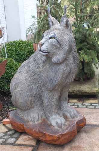 luchs lyns motors�ge kettens�genkunst holz schnitzen jochen adam holzwerker geschnitzt  chainsaw carving