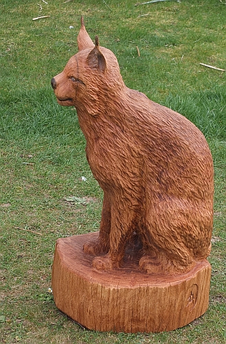 luchs lyns motors�ge kettens�genkunst holz schnitzen jochen adam holzwerker geschnitzt  chainsaw carving