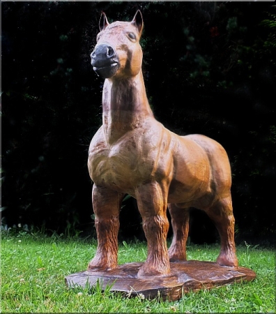 belgisches kaltblut kaltblut pferd holz motors�ge kettens�ge schnitzen holzwerker jochen adam