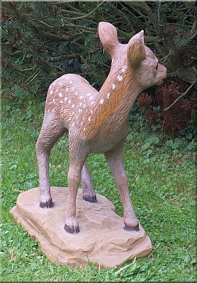  fawn rehkitz holz schnitzen motors�ge kettens�ge holzwerker garten