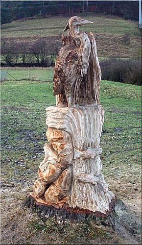 reiher heron holz schnitzen motors�ge kettens�ge holzwerker 