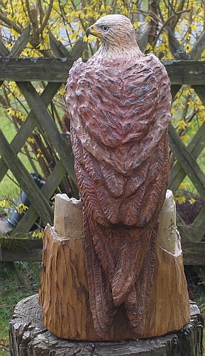 rotmilan gabelweihe holzwerker jochen adam motors�ge kettens�ge schnitzen holz figur skulptur