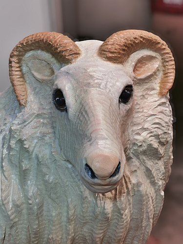 schaf sheperd  motors�ge kettens�ge schnitzen jochen adam holzwerker