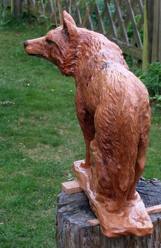 wolf holz geschnitzt motors�ge kettens�ge kunst holzwerker